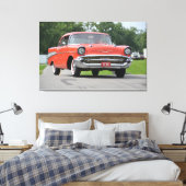 1957 Chevy Bel-Air Canvas Afdruk (Insitu (Slaapkamer))
