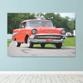 1957 Chevy Bel-Air Canvas Afdruk (Insitu (Houten vloer))
