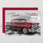 1957 Chevy Bel Air uitnodiging (Voorkant / Achterkant)