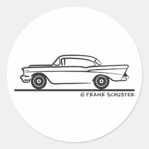 1957 Chevy Hardtop Coupe Ronde Sticker