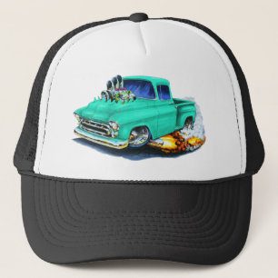 1957 Chevy Pickup Seafoam Green Trucker Pet