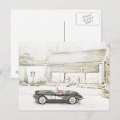 1957 Corvette Converteerbare Briefkaarten (Voorkant / Achterkant)