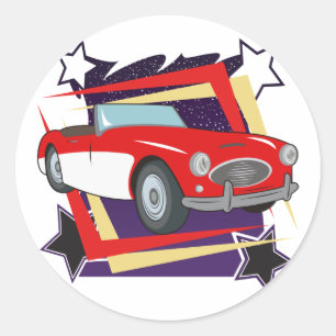 1957 Corvette Ronde Sticker