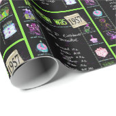 1957 Geboortejaar Trivia Cadeaupapier (Rol Hoek)