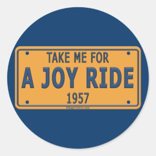 1957 Joy Ride Car Ronde Sticker