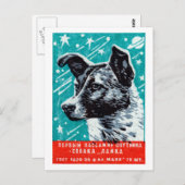 1957 Laika de Space Dog Briefkaart (Voorkant / Achterkant)
