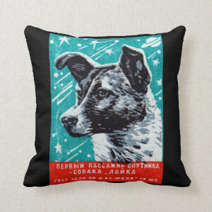 1957 Laika de Space Dog Kussen
