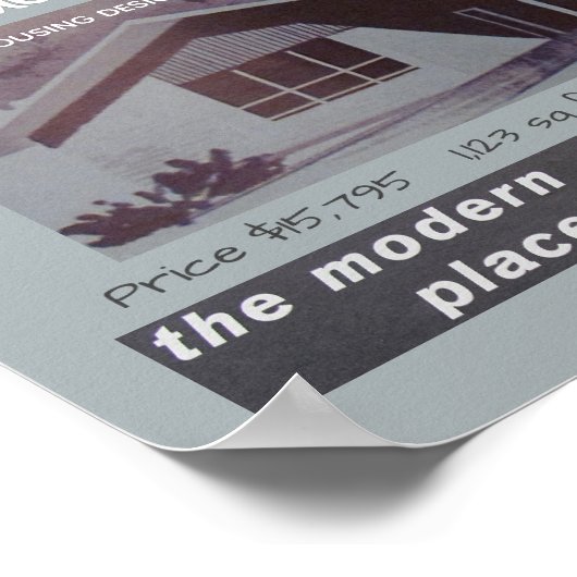 1957 Ontwerpprijs winnaar Mid-Century Modern House Poster (Hoek)