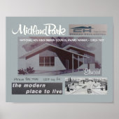 1957 Ontwerpprijs winnaar Mid-Century Modern House Poster (Voorkant)