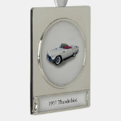 1957 Thunderbird banner ornament Verzilverd Banner Ornament (Rechts)