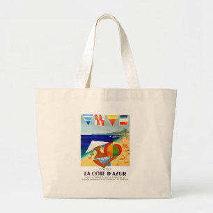 1957 Visitez La Cote d'Azur, Frans reisbureau Grote Tote Bag
