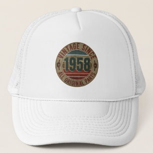  1958 BIRTHDAY GIFT TRUCKER HAT PET