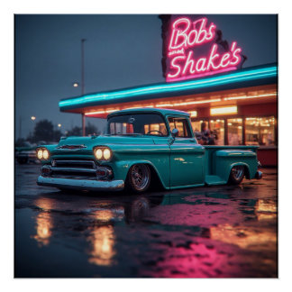 1958 Chevy Apache Custom Truck cruisen Perfect Poster