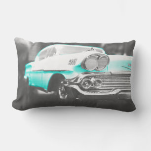 1958 chevy impala helderblauw kussen