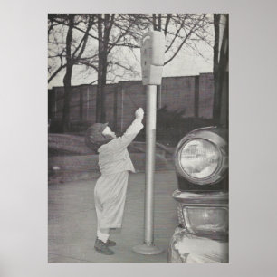 1958 Diervoeders voor de parkeermeter Poster