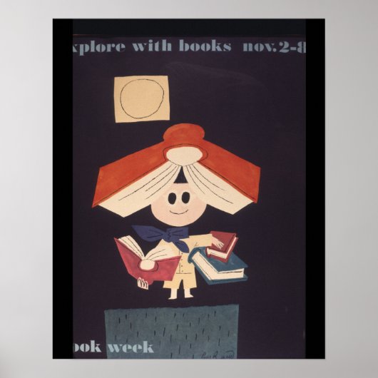 1958 Poster van de boekweek van kinderen (Voorkant)
