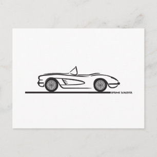 1959 1960 Chevrolet Corvette Briefkaart