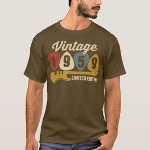  1959 Birthday Retro Guitar 63rd Birthday P T-shirt
