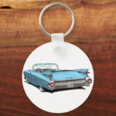 1959 Cadillac Lt Blue Car Sleutelhanger (Voorkant)