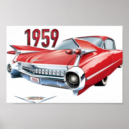1959 Cadillac  Poster (Voorkant)