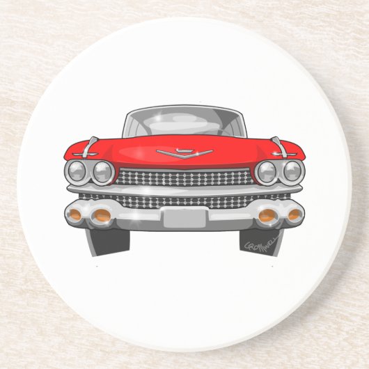 1959 Cadillac reeks 62 Zandsteen Onderzetter (Voorkant)