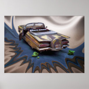 1959 Chevy Impala, junkyard Car, klassieke car, ar Poster