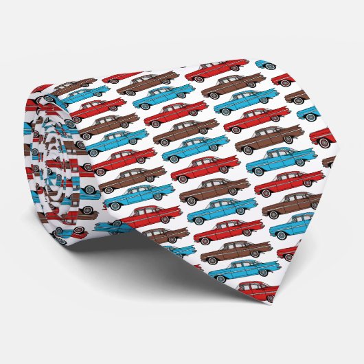 1959 Chevy Impala klassieke auto's Stropdas (Opgerold)