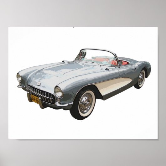 1959 Corvette cabriolet Poster (Voorkant)