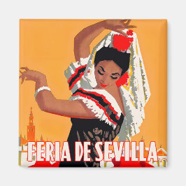 1959 Feria de Sevilla vintage-reis Magneet