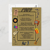 1959 Great Events Birthday Card Briefkaart (Voorkant / Achterkant)