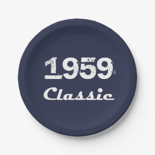 1959 Klassiek 60e verjaardagsfeestje Papieren Bordje