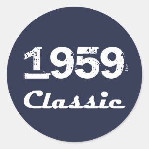 1959 Klassieke 60e verjaardagsviering Ronde Sticker