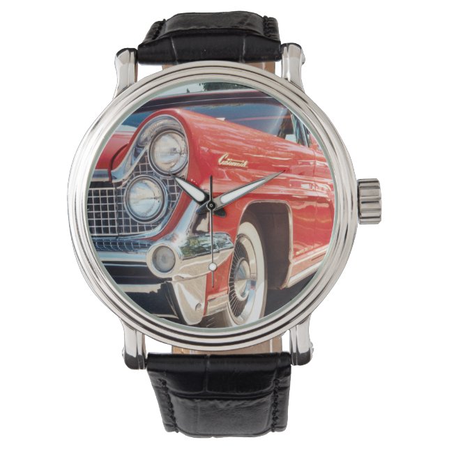 1959 Lincoln Continental  lederen band Horloge (Voorkant)