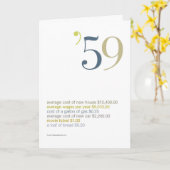 1959 Verjaardag Fun Facts Kaart (Gele Bloem)