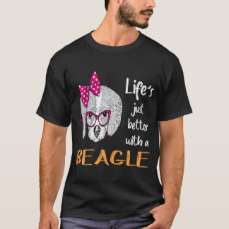 195 Het leven is beter met een Beagle T-shirt