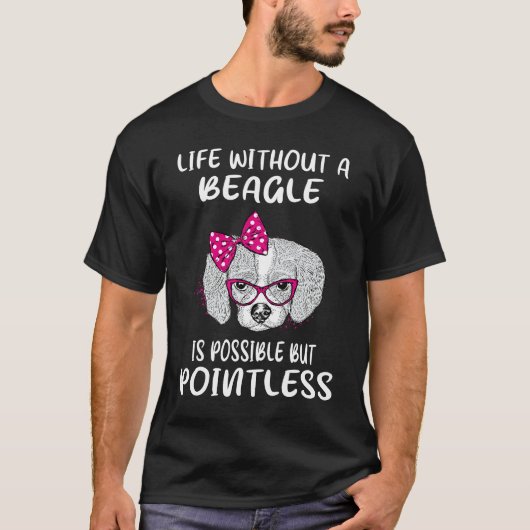 195 Leven zonder Beagle T-shirt (Voorkant)