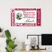 1960 Abraham Lincoln American Credo Poster (Thuiskantoor)