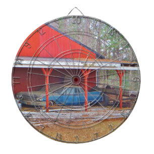 1960 BLUE SADAND DEVILLE Antiek auto Dartbord