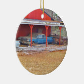 1960 BLUE SADAND DEVILLE Antiek auto Keramisch Ornament (Rechts)