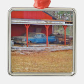 1960 BLUE SADAND DEVILLE Antiek auto Metalen Ornament (Voorkant)