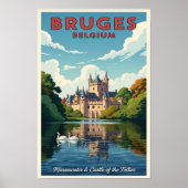 1960 Bruges, Belgique Poster Vintage voyage (Devant)