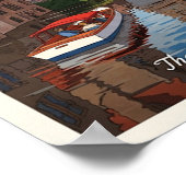 1960 Bruges, Belgique Poster Vintage voyage (Coin)