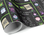 1960 Geboortejaar Trivia Cadeaupapier (Rol Hoek)