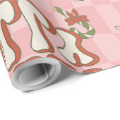 1960 Groovy Santa Funky Kerstmis Cadeaupapier (Rol Hoek)