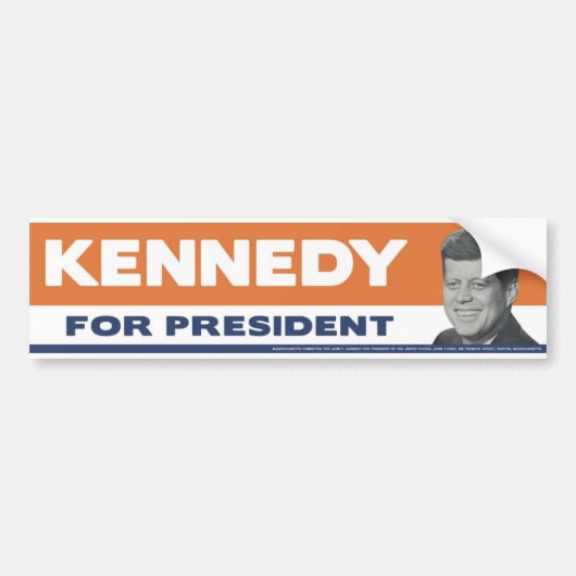 1960 Kennedy For President Bumpersticker (Voorkant)