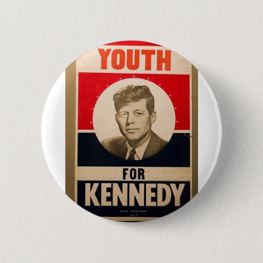 1960 Kennedy Ronde Button 5,7 Cm (Voorkant)