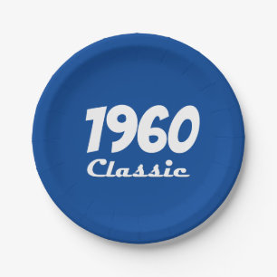 1960 Klassiek 60e verjaardagsfeest Papieren Bordje