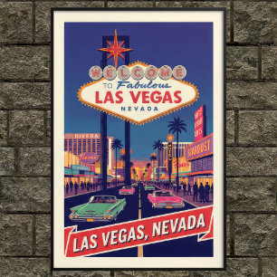1960  Las Vegas Travel Poster