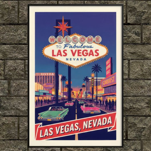 1960  Las Vegas Travel Poster