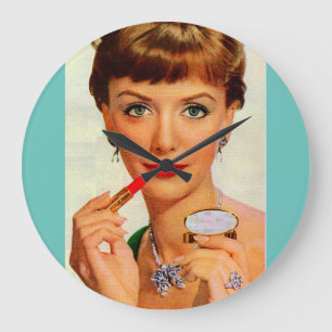 1960-lipstick dame grote klok